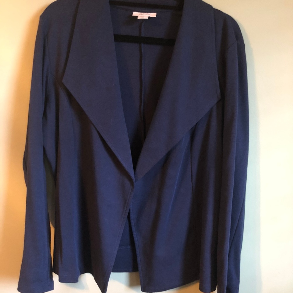 Navy Blue Blazer 100% Cotton Size L